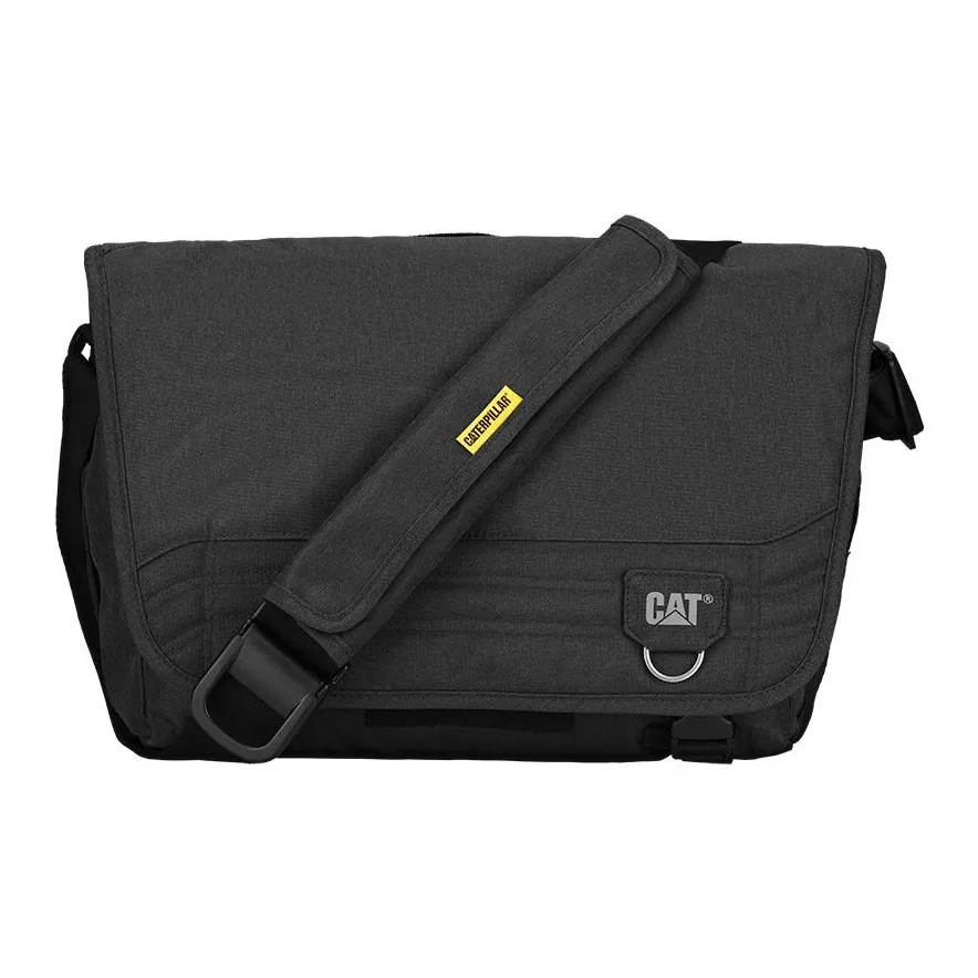 CAT Shoulder Bag, Crossbody Bag Polyester Black Gray Men's