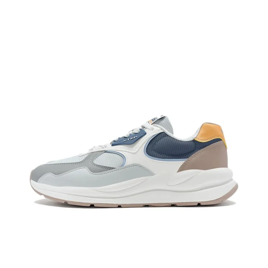 XTEP Lightyear Wear resistant And Lightweight Low Top Lookalike Shoes Men's Gray White Blue