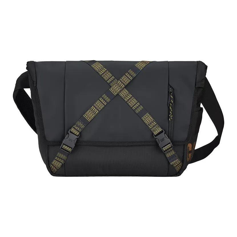 CAT Polyurethane With Polyester Shoulder Bag, Crossbody Bag Tubas Men's Black