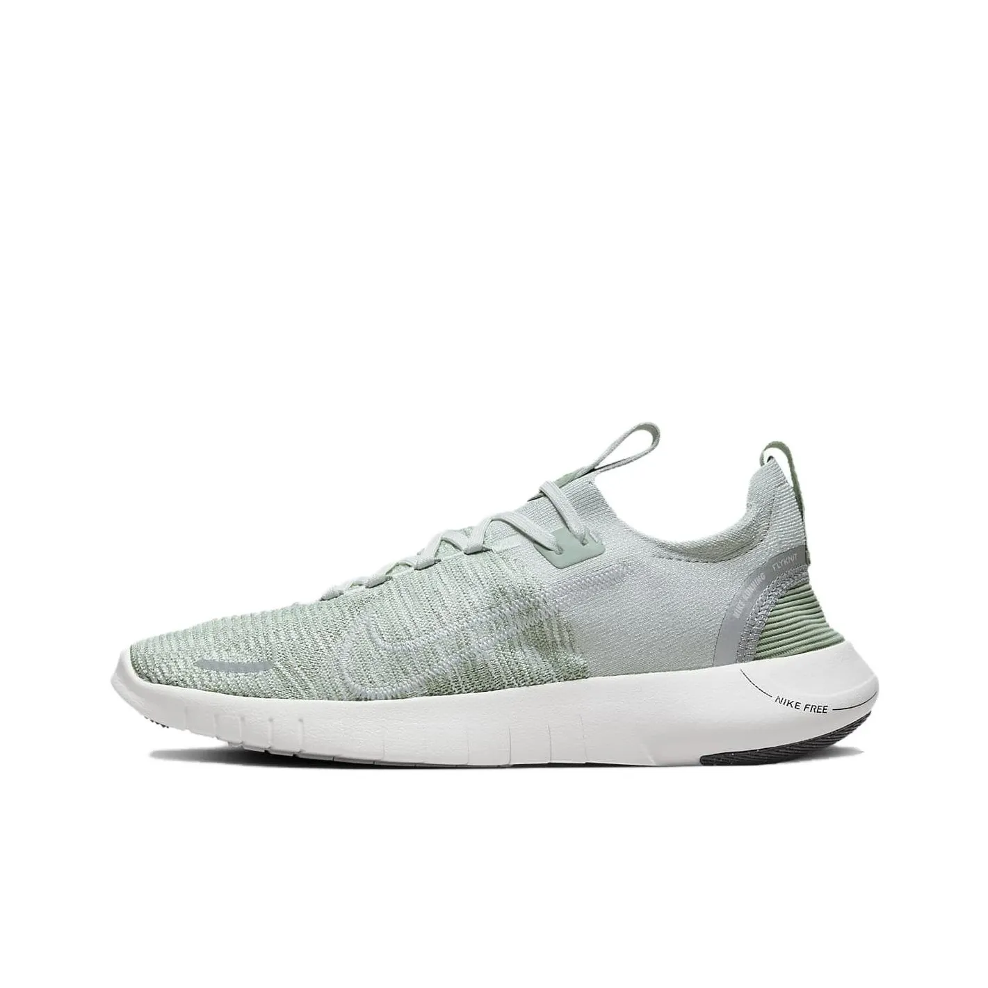 Nike Free RN Durable Breathable Low Top Training Running Shoes Women's Silver Green
