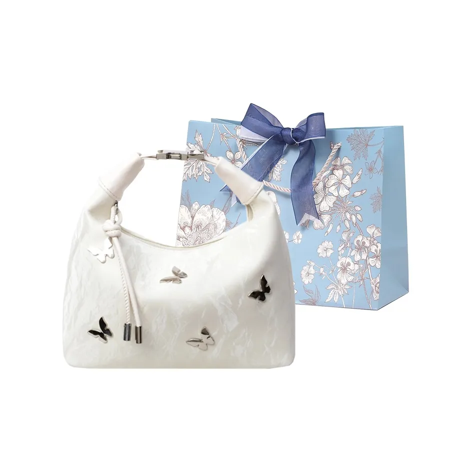 REDOO PU One Shoulder Handbag Women's Black/Ecru/Silver/Blue