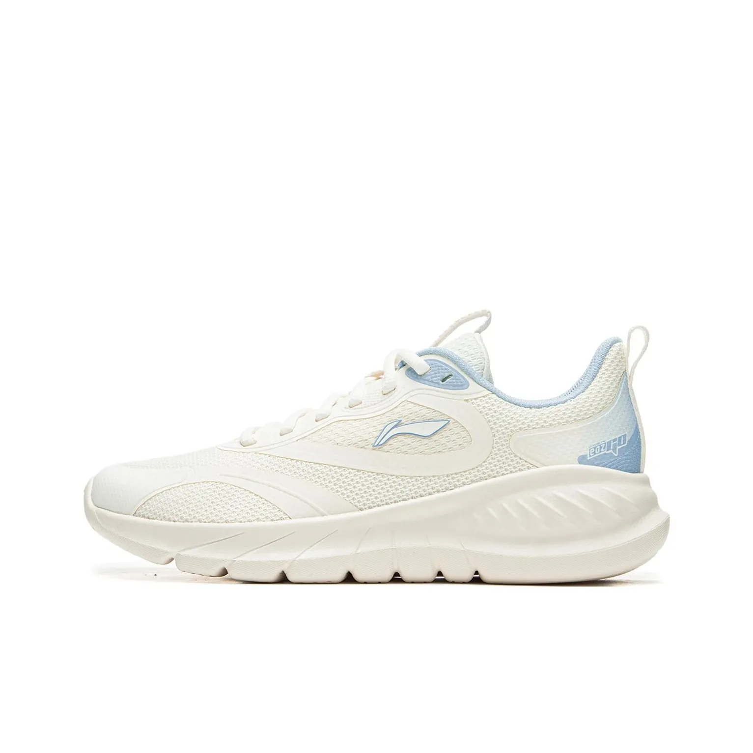 LiNing EasyFit Fle Cushioned Wear Resistant Breathable Rebound Low Top Running Shoes Women's White Blue