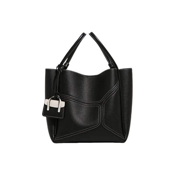 TTaG.baG Коровья кожа Тоут Через плечо Одно плечо Сумка Обычный Женский Черный Белый Коричневый Слон GREY