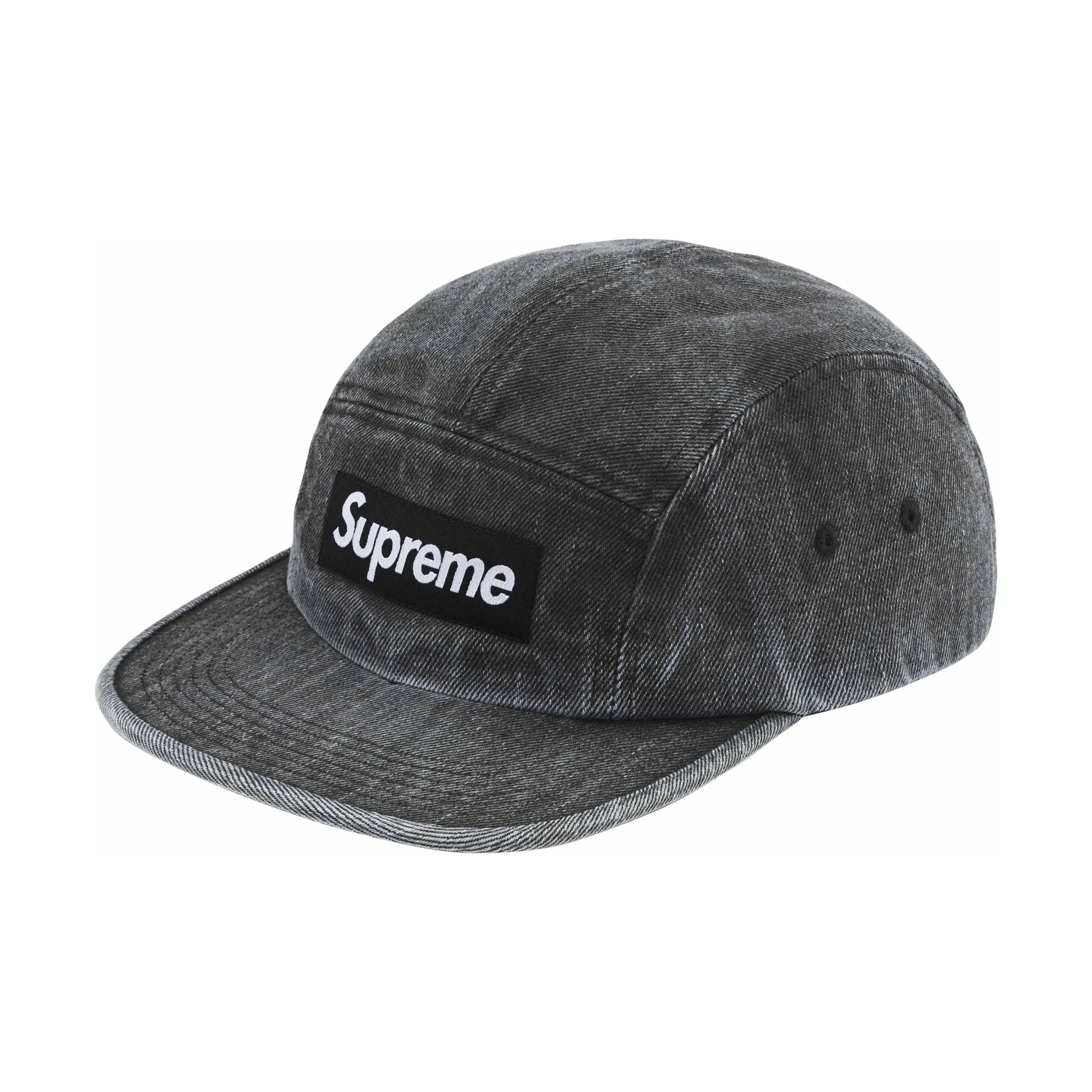 Supreme Cotton Baseball Caps Unisex Black