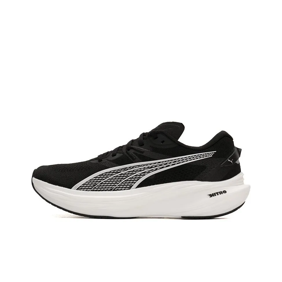 PUMA Deviate NITRO 3 Low Top Casual Running Shoes Men's Black White