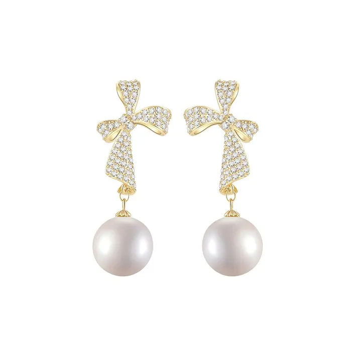 NATURALLYJOJO 925 стерлинговое серебро булавка циркон жемчужная раковина серьги женский золото