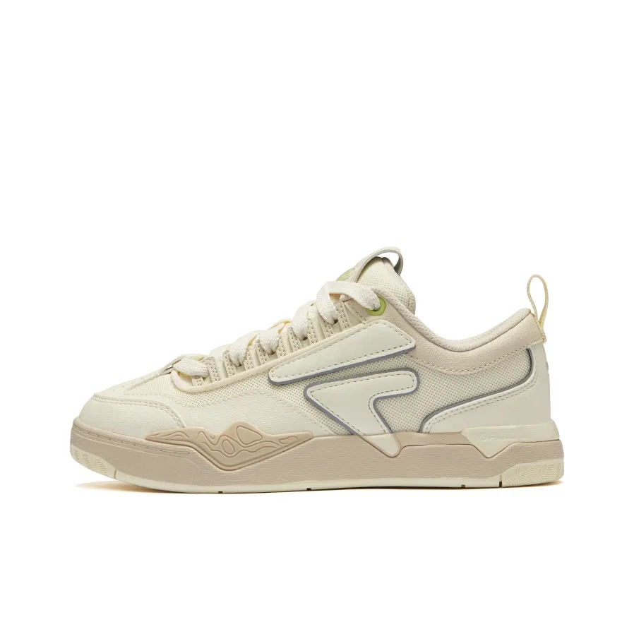 FILA FUSION Nollie Quick-Drying Impact Resistance Low-Top Skateboard Shoes Women's White Brown
