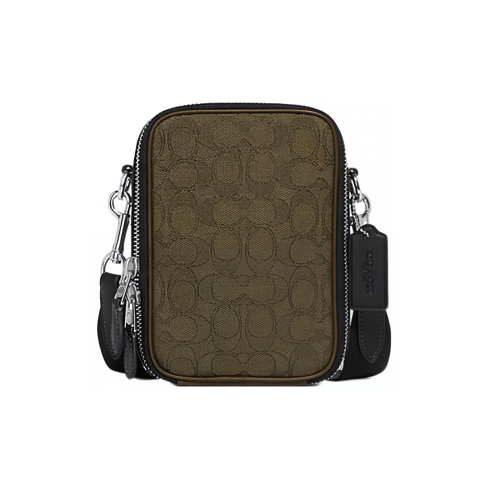 COACH Stanton Ткань с коровьей кожей Сумка через плечо Мужская Армейский зеленый