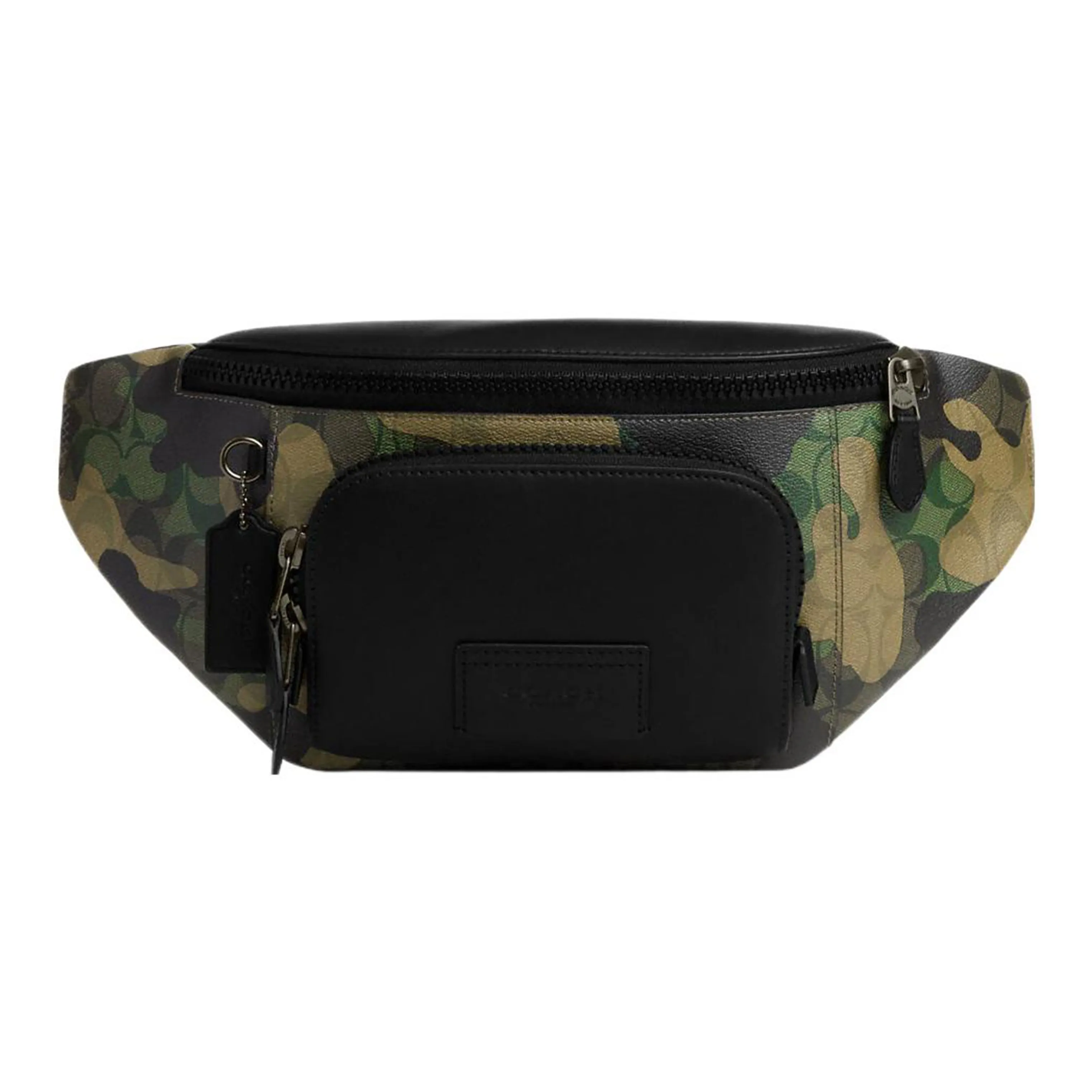 COACH Canvas With Calfskin Shoulder Bag, Sling Bag, Fanny Pack Tubas Men's Camouflage
