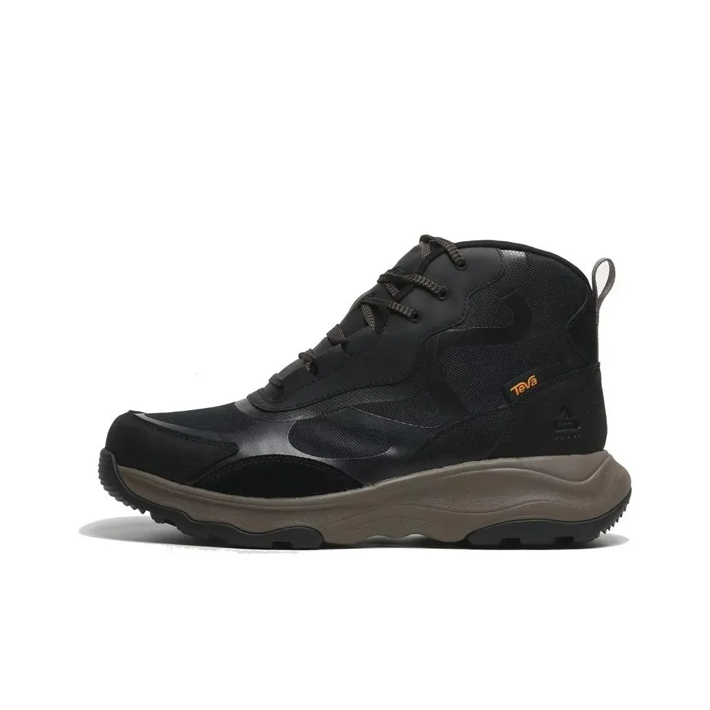 Teva Slip Resistant, Abrasion Resistant, Waterproof, Grip, Odor Resistant High Top Hiking Shoes Men's Black Gray