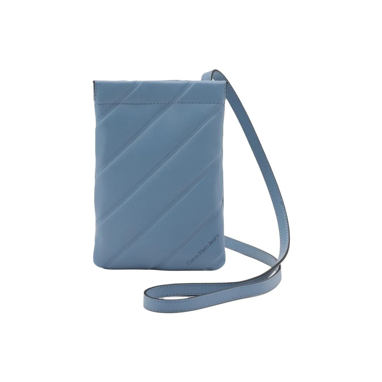 CALVIN KLEIN Polyurethane Cell Phone Pouch, Shoulder Bag, Crossbody Bag Women's Blue