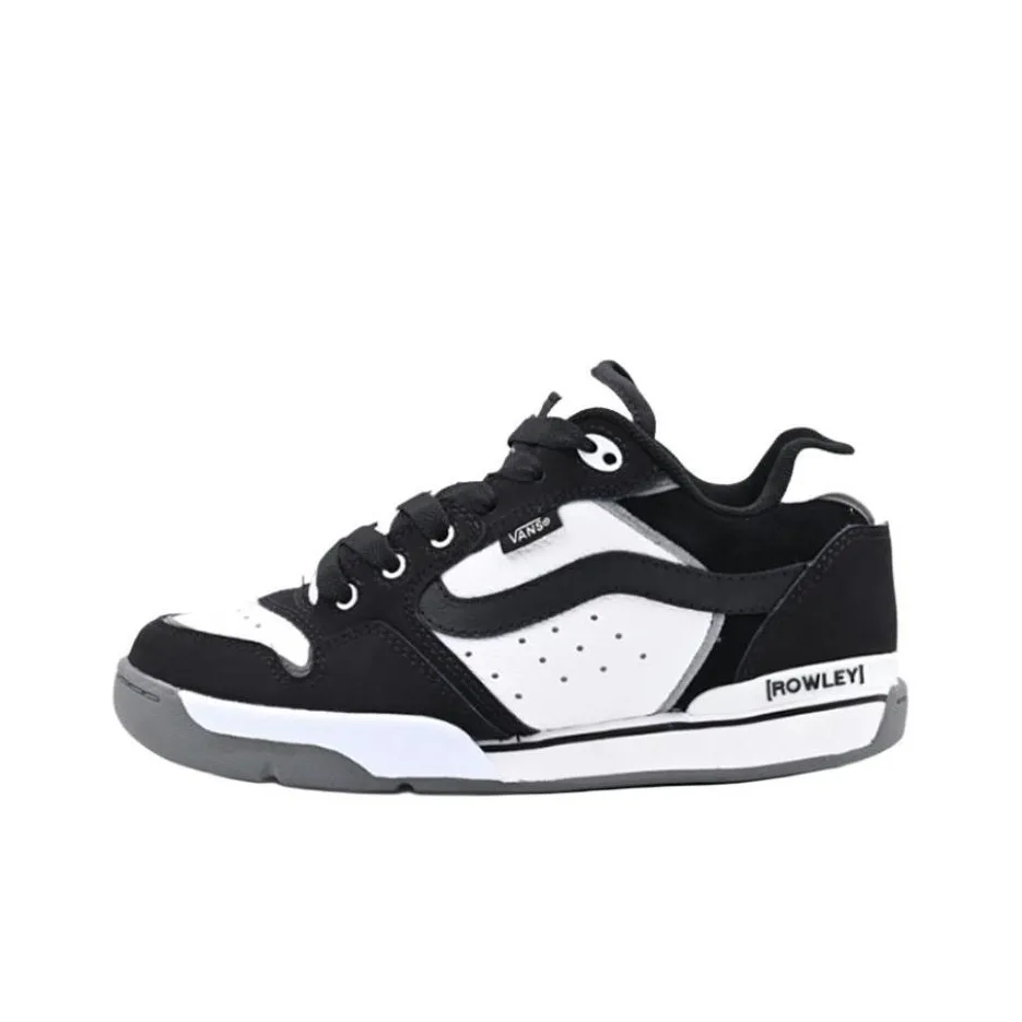 VANS Rowley Устойчивый к истиранию Низкий Топ Casual Унисекс Черный Белый
