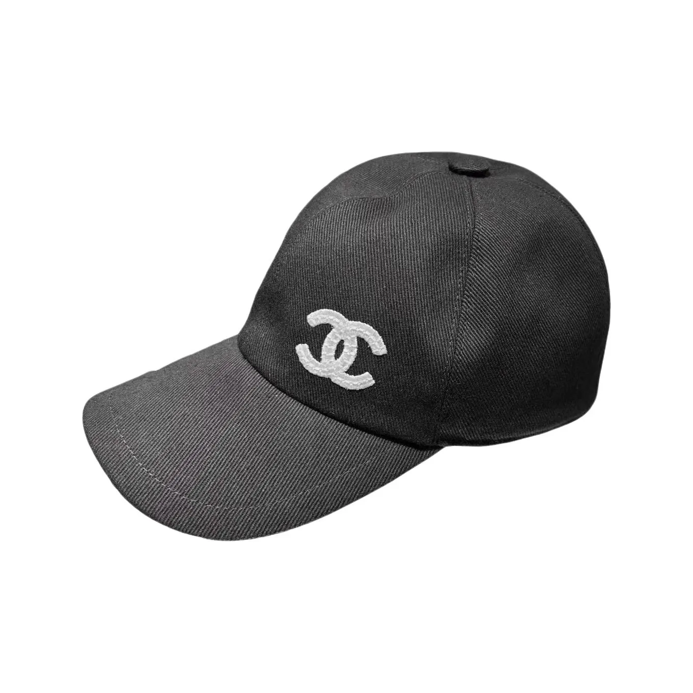 CHANEL Cotton Baseball Caps Unisex Black