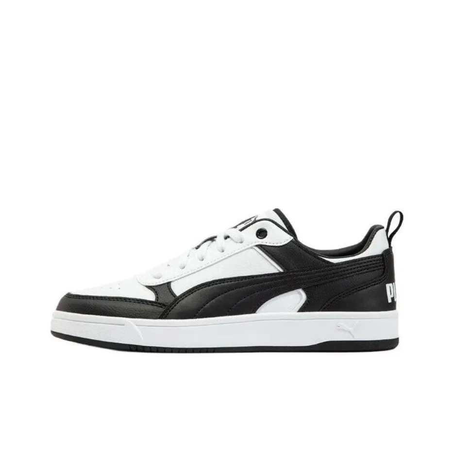 PUMA DRIBBLE Low Top Skateboard Shoes Unisex White Black