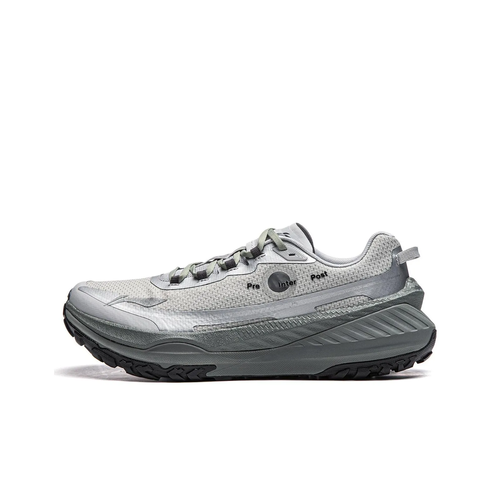 SOULLAND x LiNing Cushioning Slip Resistant Abrasion Resistant Rebound Low Top Running Shoes Men's Gray