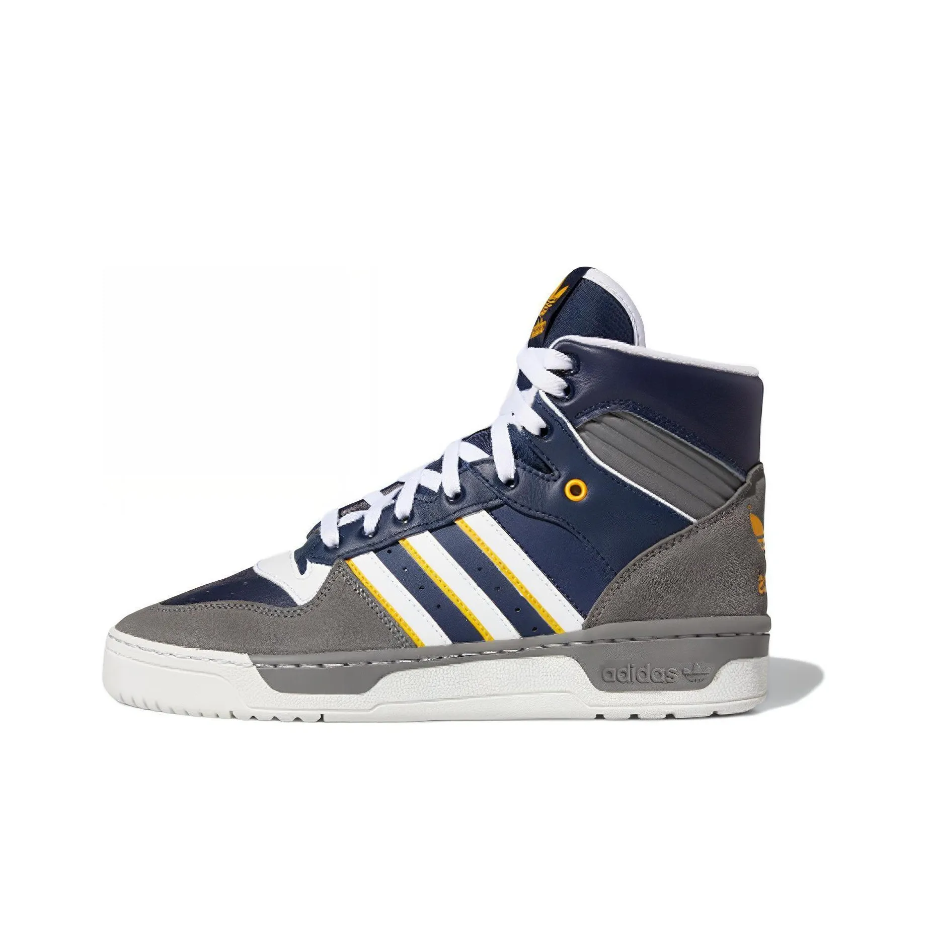 Adidas Originals Rivalry Устойчивые к истиранию высокие кроссовки для скейтбординга Мужские Синие Серые