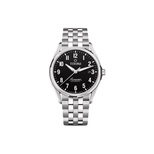 TITONI Автоматический Механический Movement Мужские Часы Airmaster Series 40,5 мм Черные