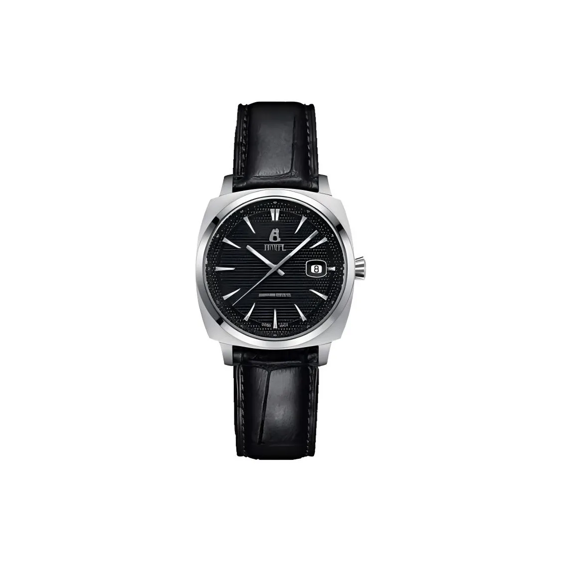 ERNEST BOREL Vintage Collection Кварцевый механизм Унисекс Часы 41 мм Черный циферблат Корпус из нержавеющей стали Ремешок из натуральной кожи