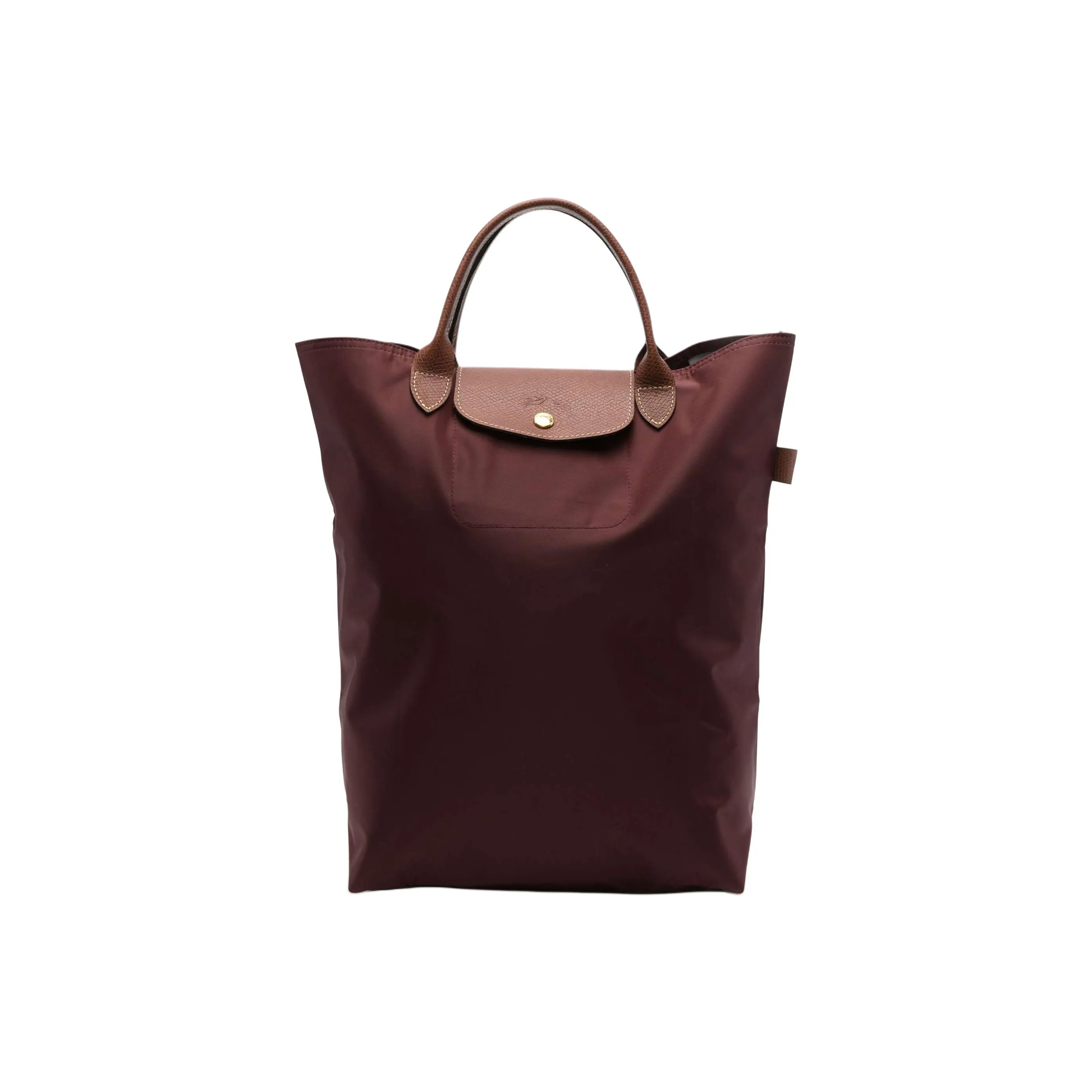 LONGCHAMP Le Pliage Переработанный полиамид Холст Сумка-тоут Сумка для покупок Сумка среднего размера Женская Темно-фиолетовая