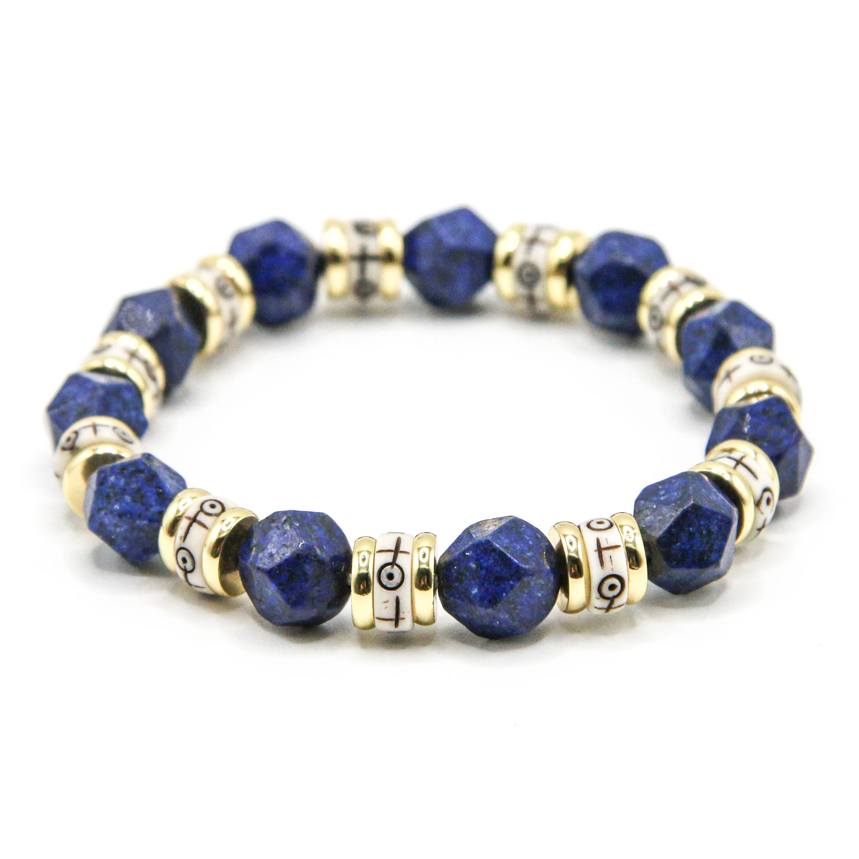 DRAGON LI Blue Vein Stone Bracelets Unisex