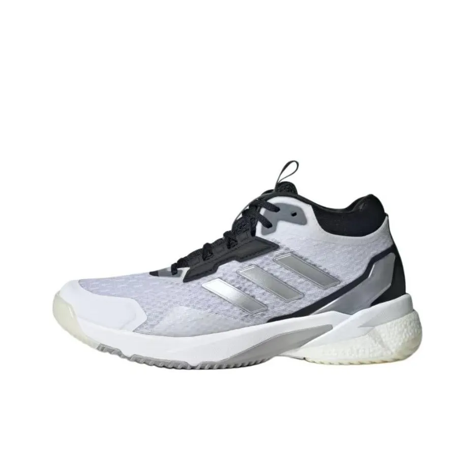 Adidas Crazyflight 5 Mid Indoor Cloud White Silver Metallic Core Black Women's