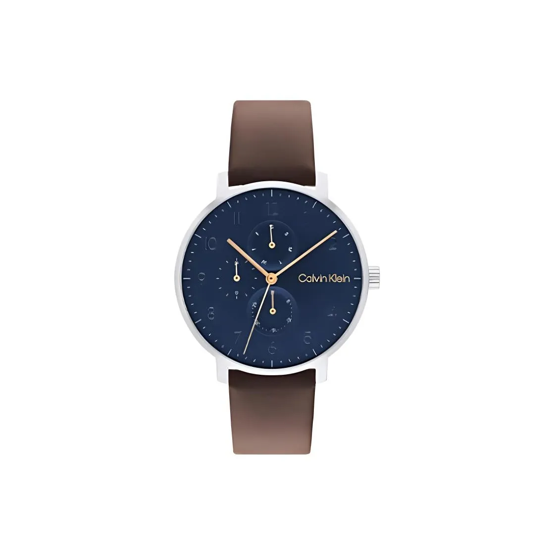 CALVIN KLEIN TIMELESS Наручные часы Кварцевый механизм Кожаный ремешок 40 мм Синий циферблат Мужские часы