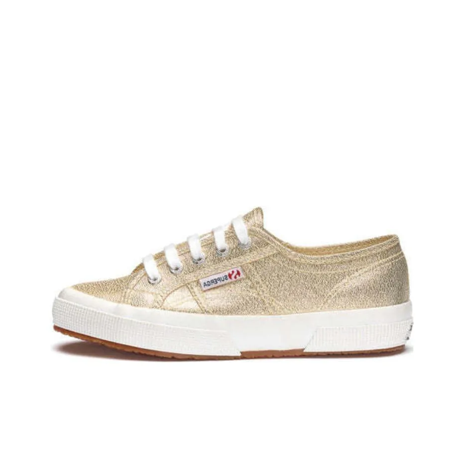 SUPERGA Breathable Low Top Skateboard Shoes Women's Gold