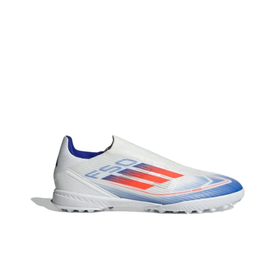 Adidas F50 League Laceless Turf Cloud White Solar Red Lucid Blue