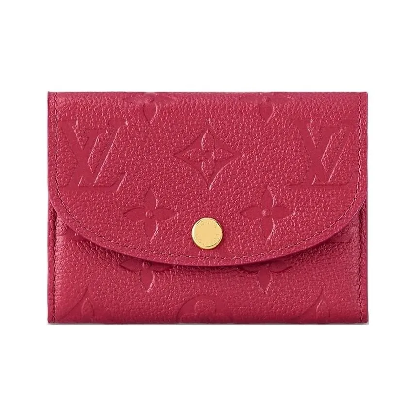 LOUIS VUITTON Rosalie Leather Wallet Women's Red