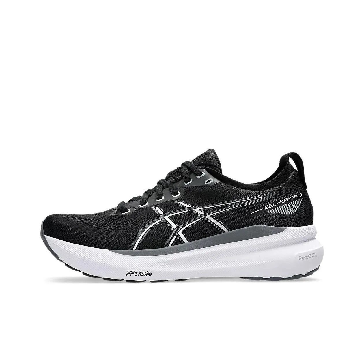 Asics Gel Kayano 31 Low Top Running Shoes Men's Black White