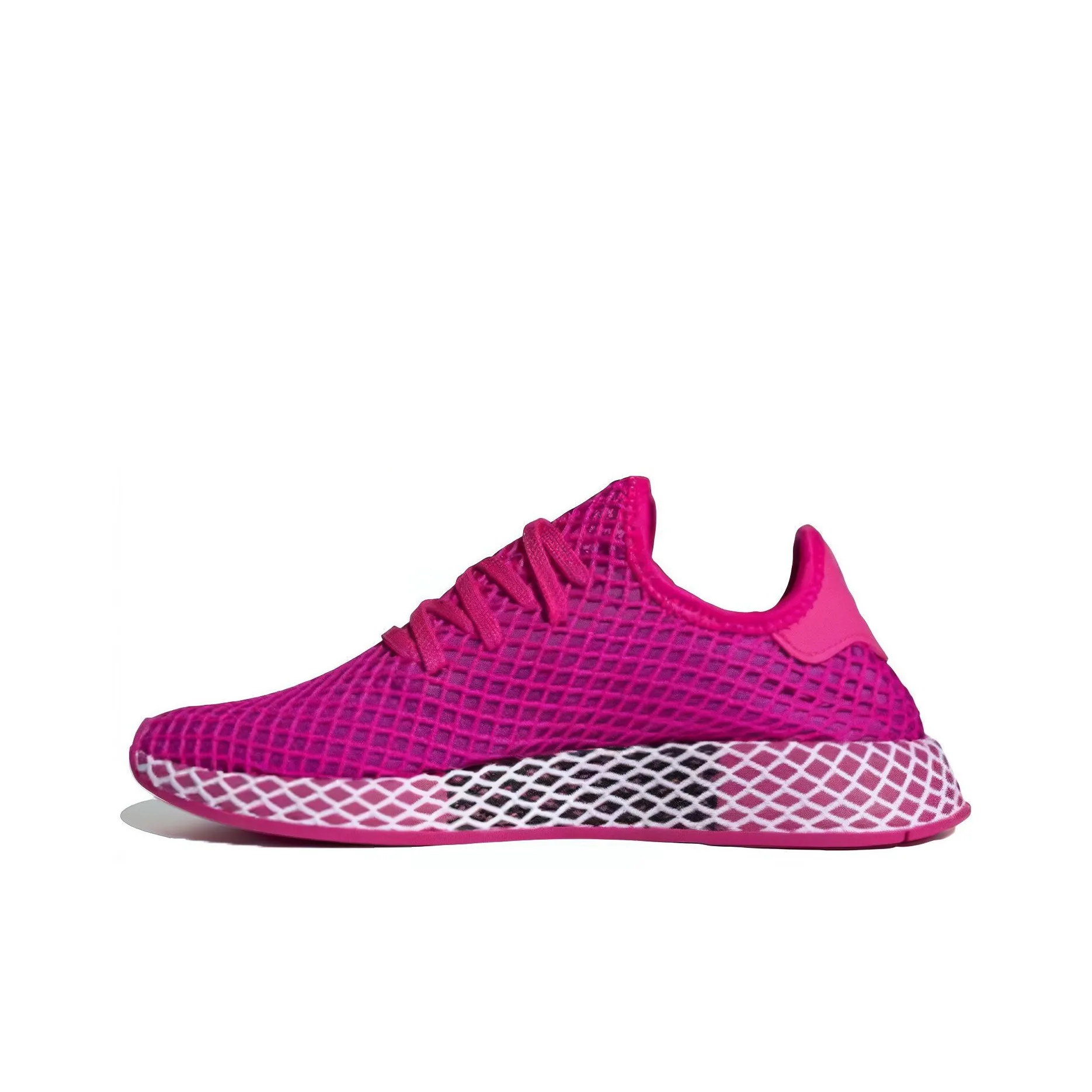 Adidas Originals Deerupt Дышащий Низкий Топ Марафон Беговые Кроссовки Женские Розовый Красный