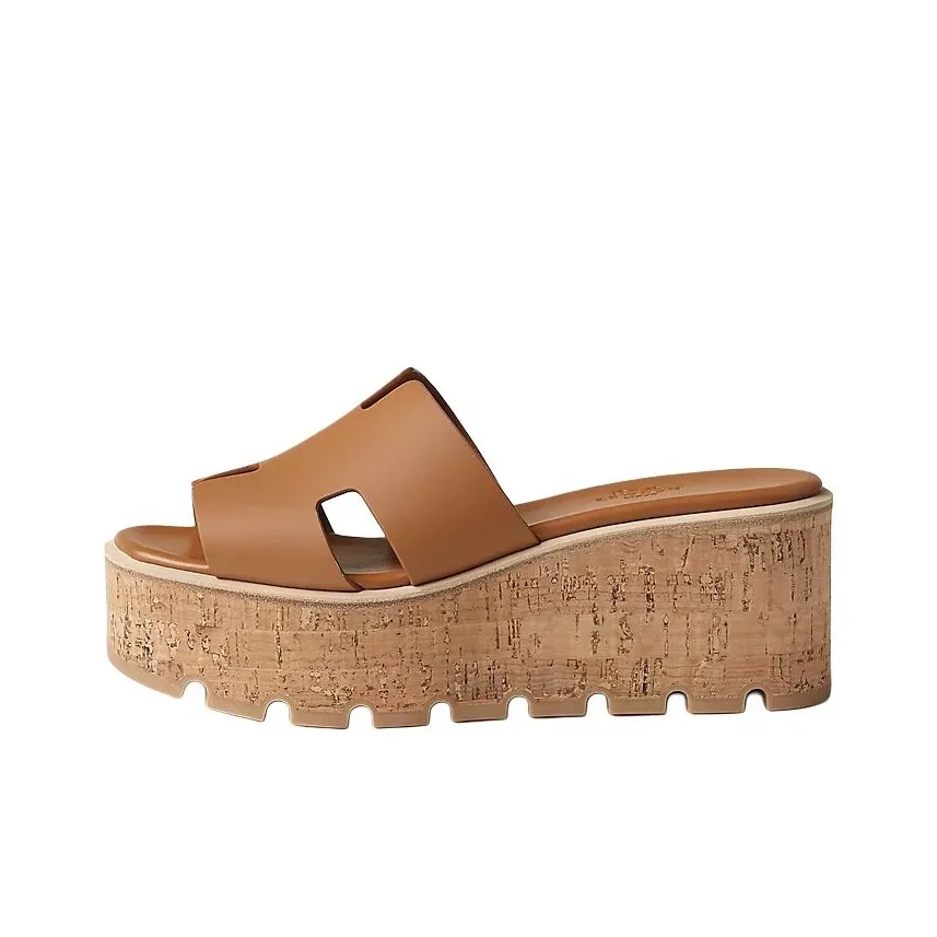 HERMES Eze Slide Slippers Women's Umber