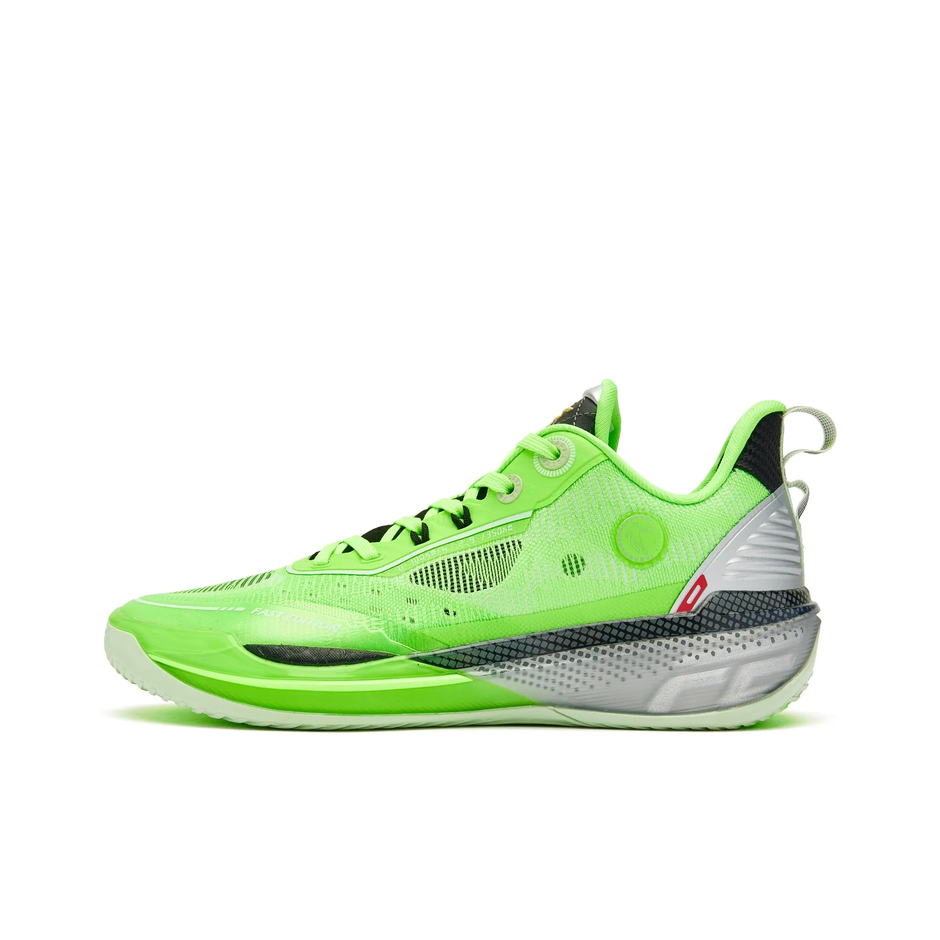 QIAODAN FE2.0 Low-Top Q-KUNGFU TURBO Basketball Shoes Men's Shiny Green Black
