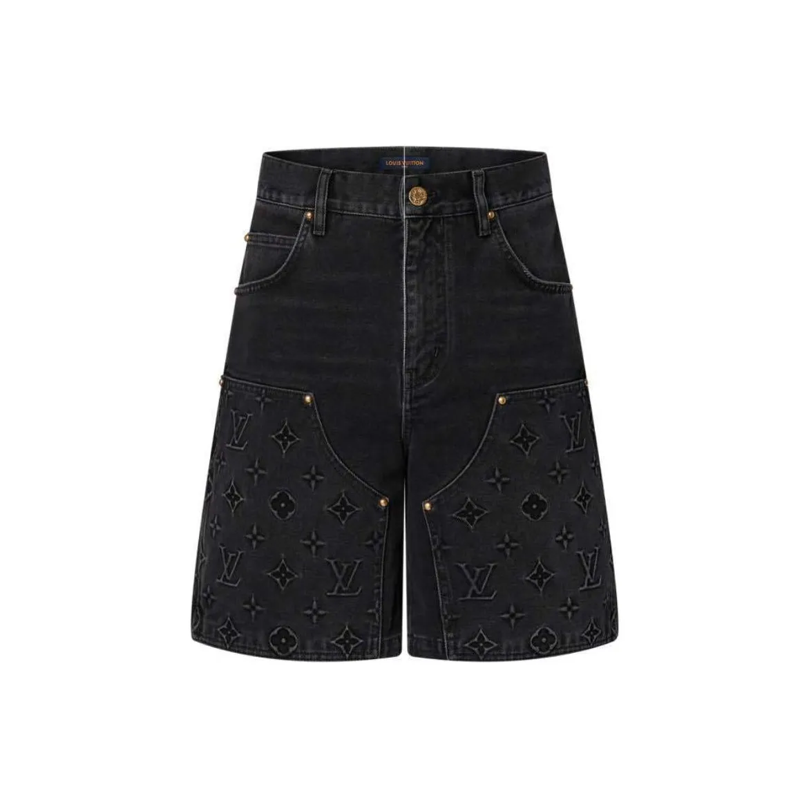 LOUIS VUITTON FW24 Denim Shorts Men's Black