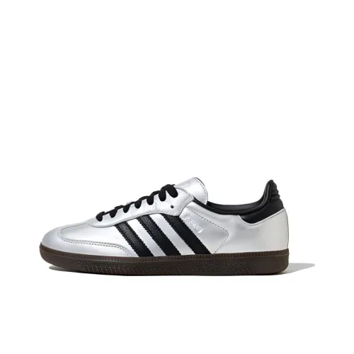 adidas originals SAMBA OG Кроссовки для скейтбординга Низкие Металлическое серебро/Черный Женские