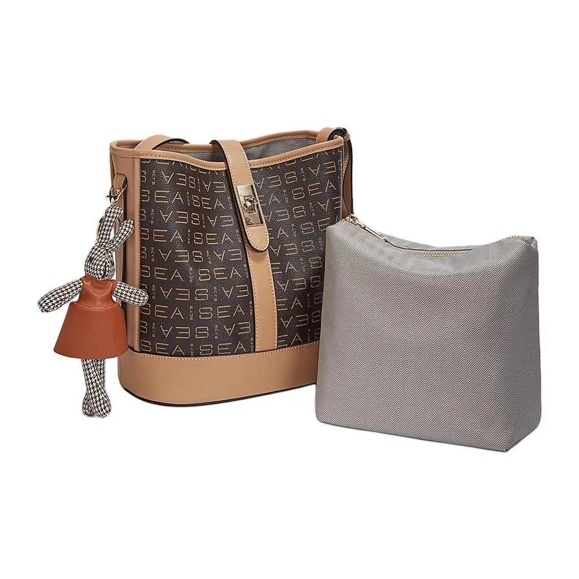 MARINO ORLANDI Сумка через плечо из синтетической кожи PVC сумка для мамы сумка через плечо большая женская кофейного цвета