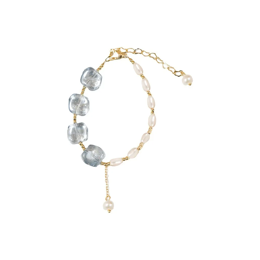 NATURALLYJOJO Пресноводный жемчуг Циркон Браслеты Женские Золото