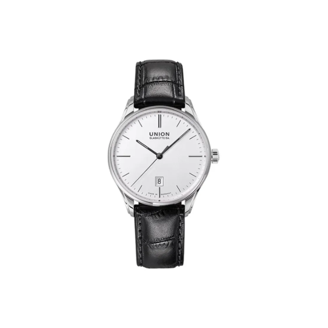 UNION GLASHUTTE SA Mechanical Movement Men's Watches Watch 41mm White Dial Stainless Steel Case Genuine Leather Strap