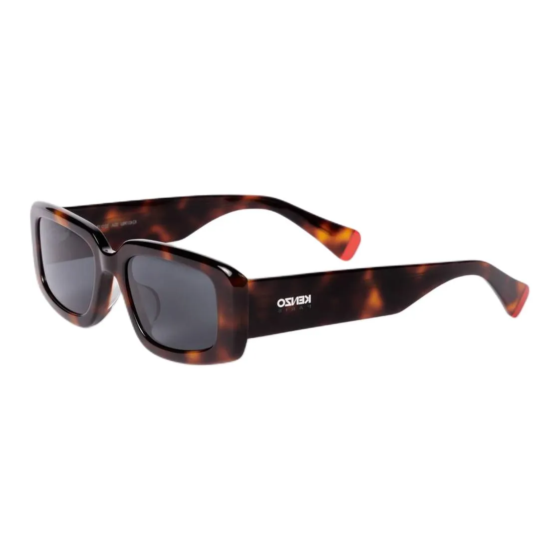 KENZO Acetate Square Sunglasses Unisex Tortoiseshell