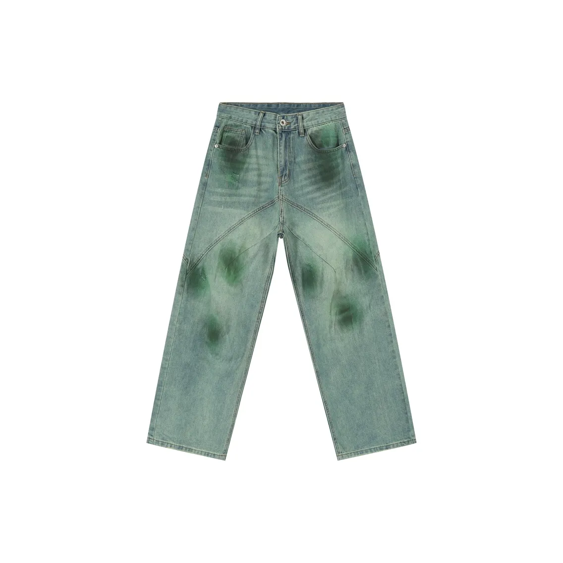 Voguo Relay Jeans Unisex Washed Blue Green