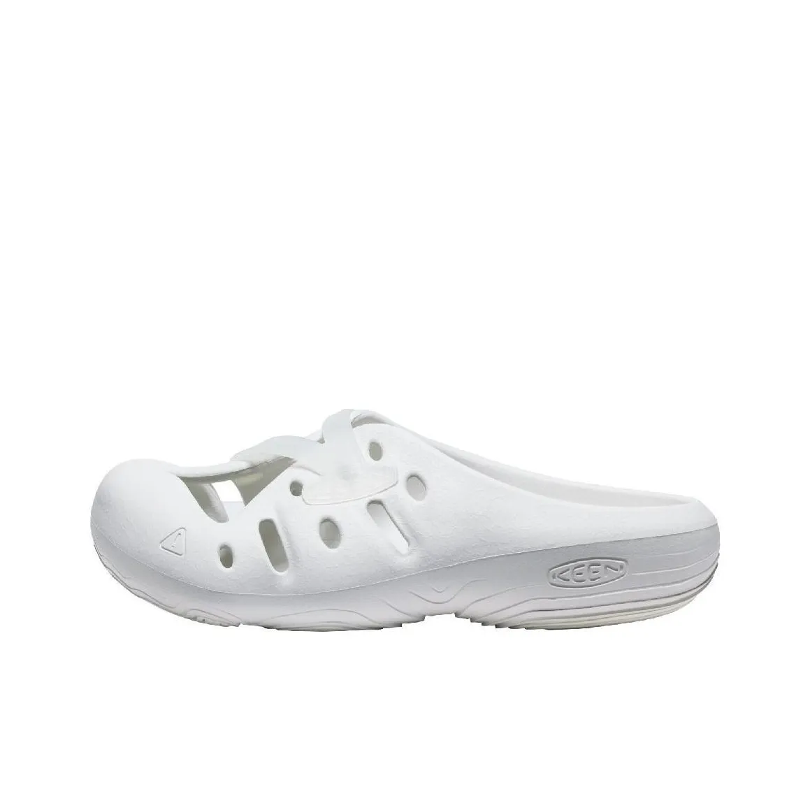 KEEN YOGEEZ Abrasion Resistant Slip Resistant Closed Toe Slippers Unisex White