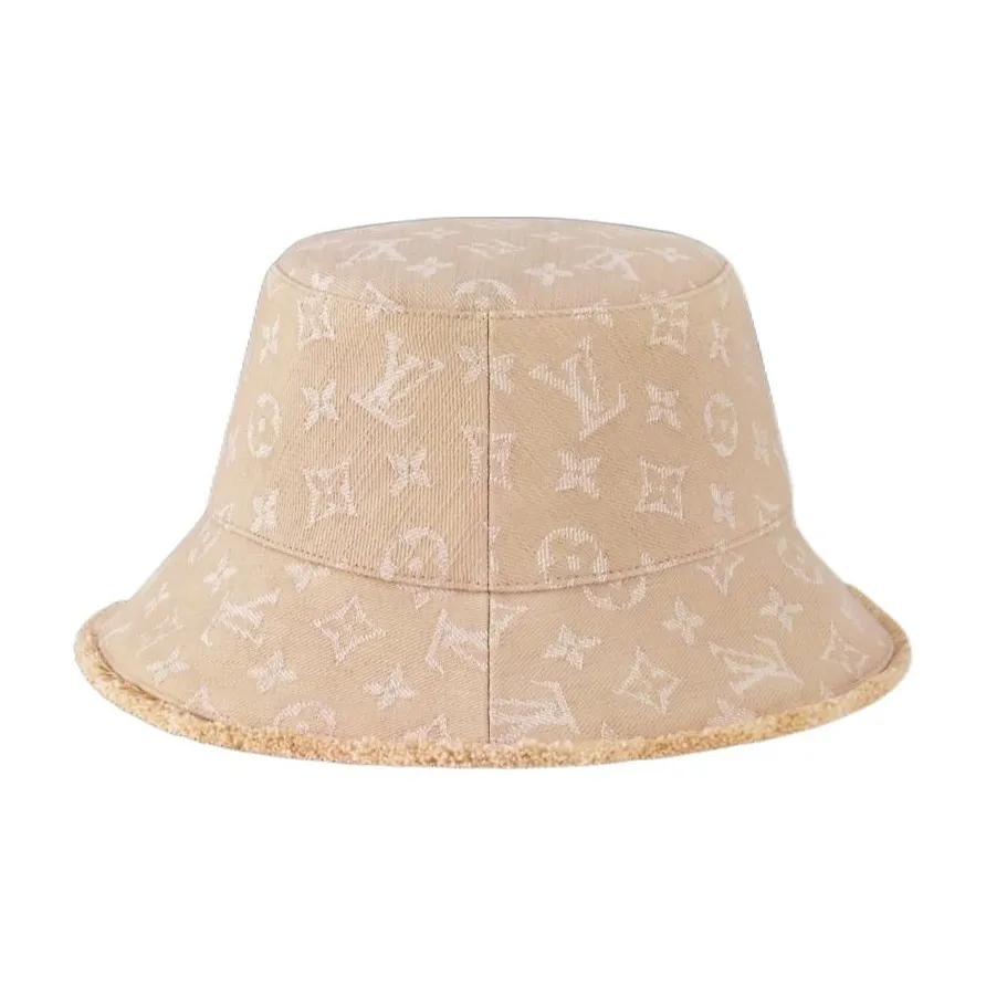 Lv Monogram Denim Bucket Hat