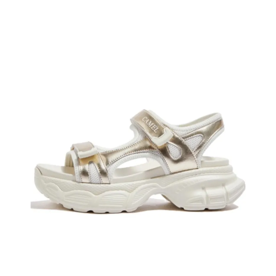 CAMEL Пляжные сандалии Женские Бежево-золотой
