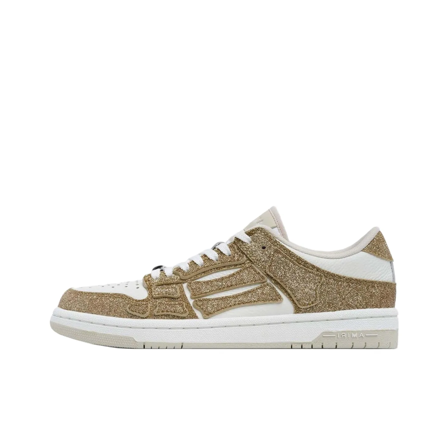 AMIRI Shimmer Skel Low Top Skateboard Shoes Women's Gold