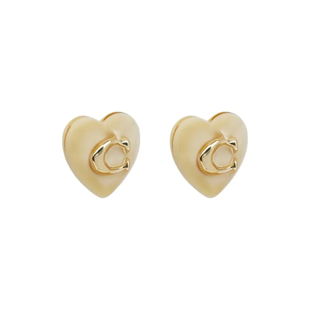 COACH Серьги с металлическими заклепками женские золотые