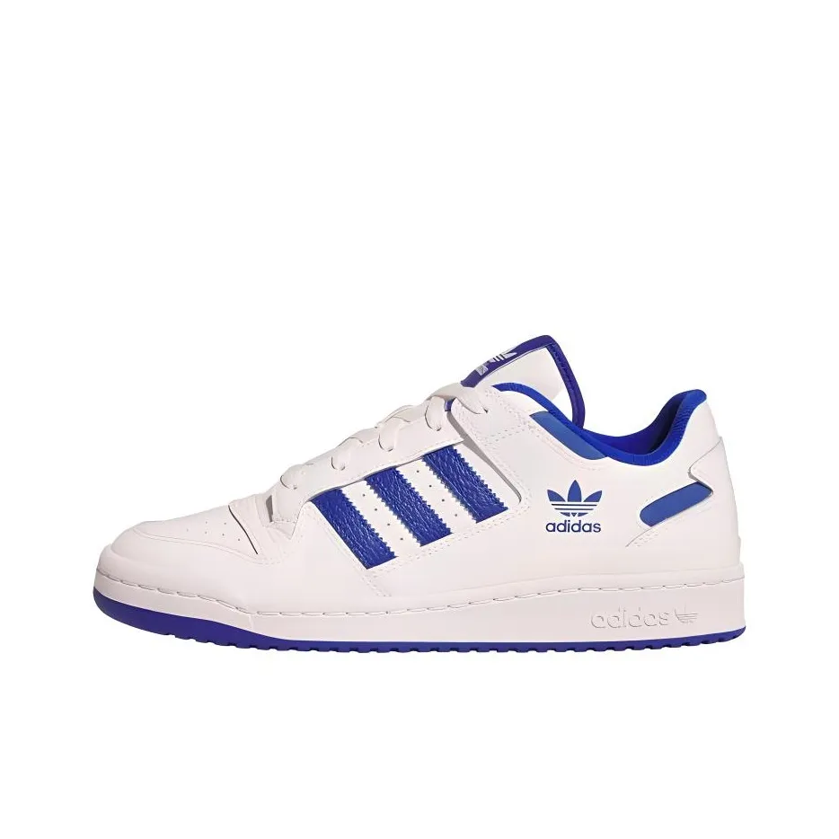 Adidas Originals FORUM Устойчивые к истиранию Дышащие Низкие Кроссовки для скейтбординга Унисекс Белый Синий