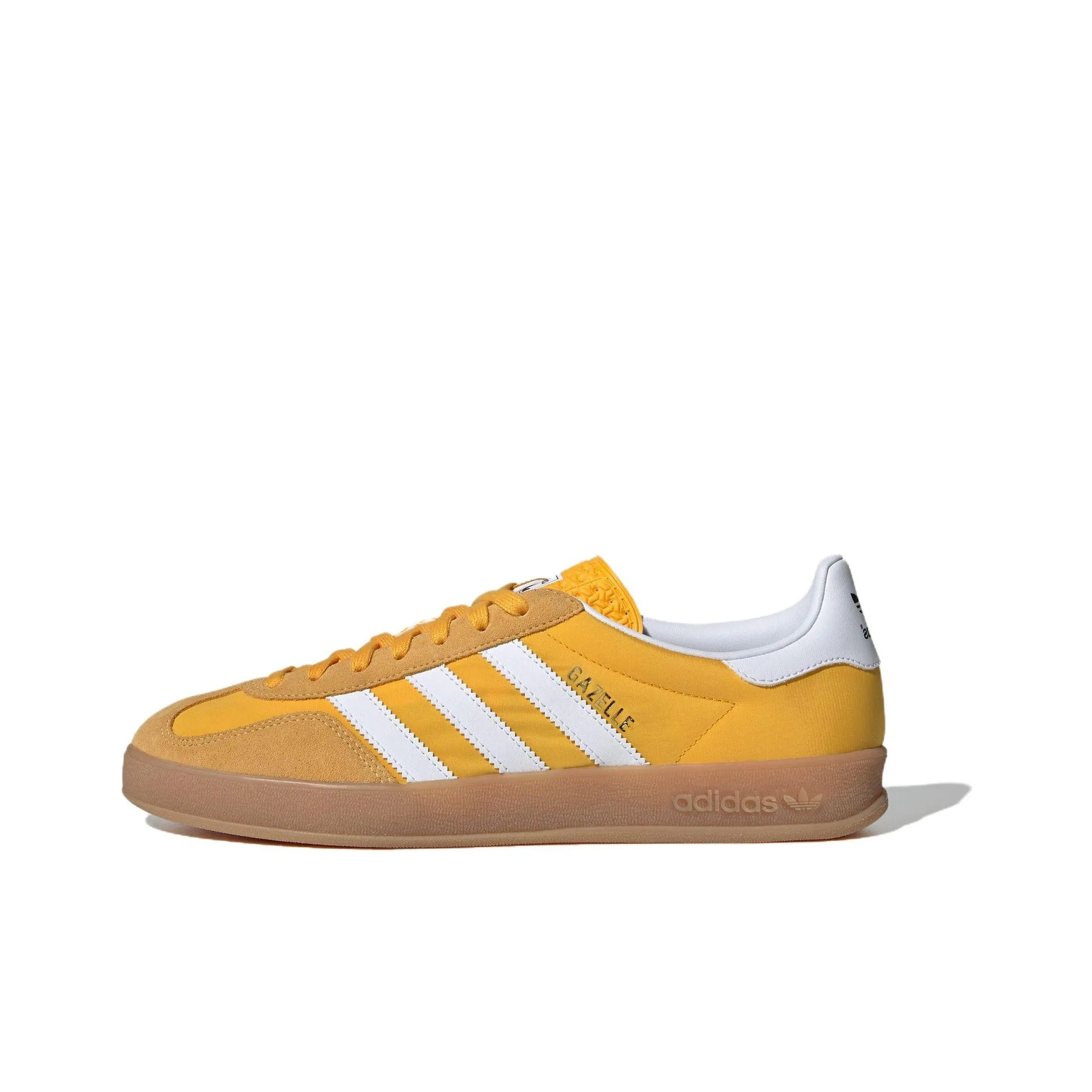 Adidas Originals Gazelle Abrasion Resistant Низкие Кроссовки для скейтбординга Унисекс Желто-белые