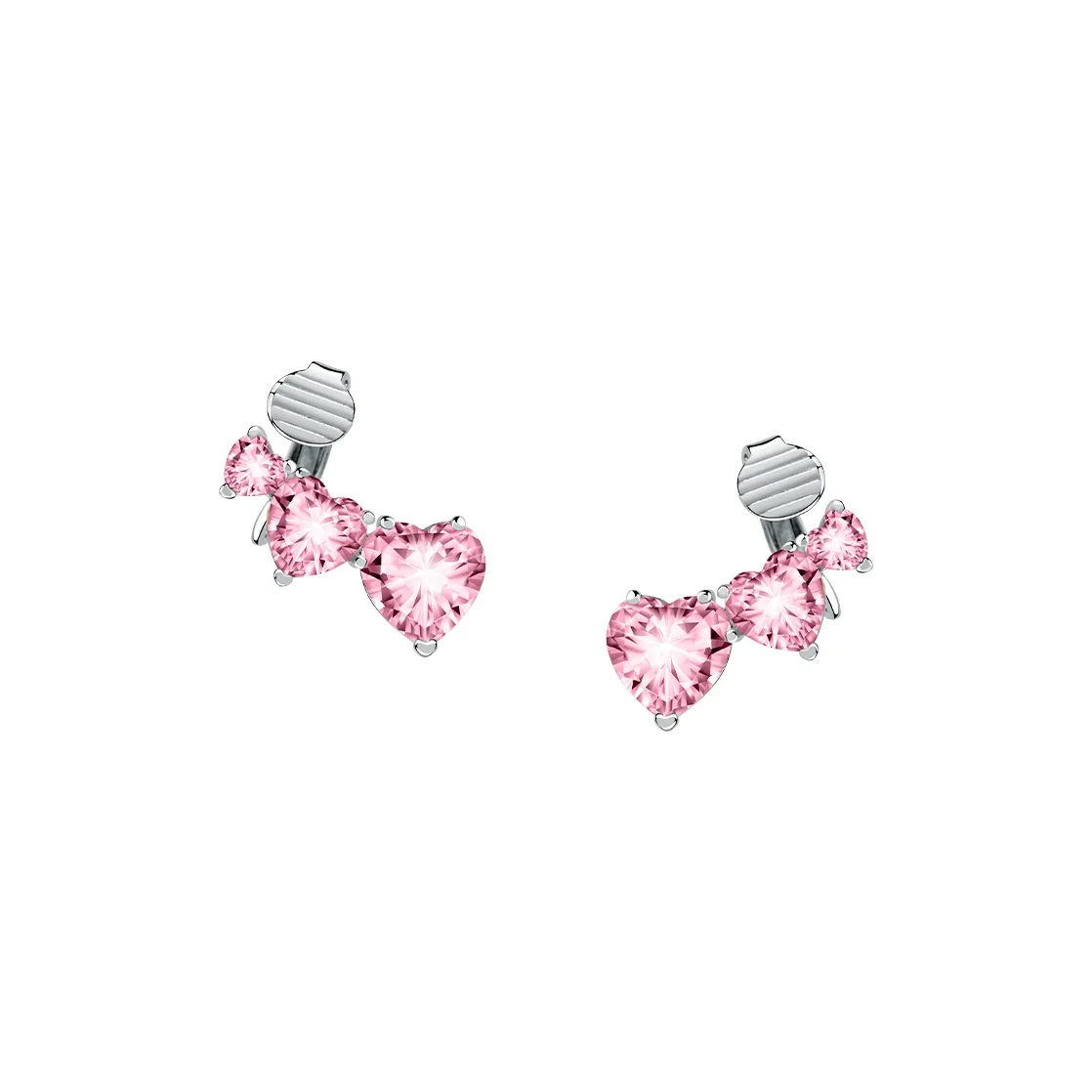 CHIARA FERRAGNI Alloy With Zircon Italian Lightweight Luxury Ear Clip Earrings Women's Pink