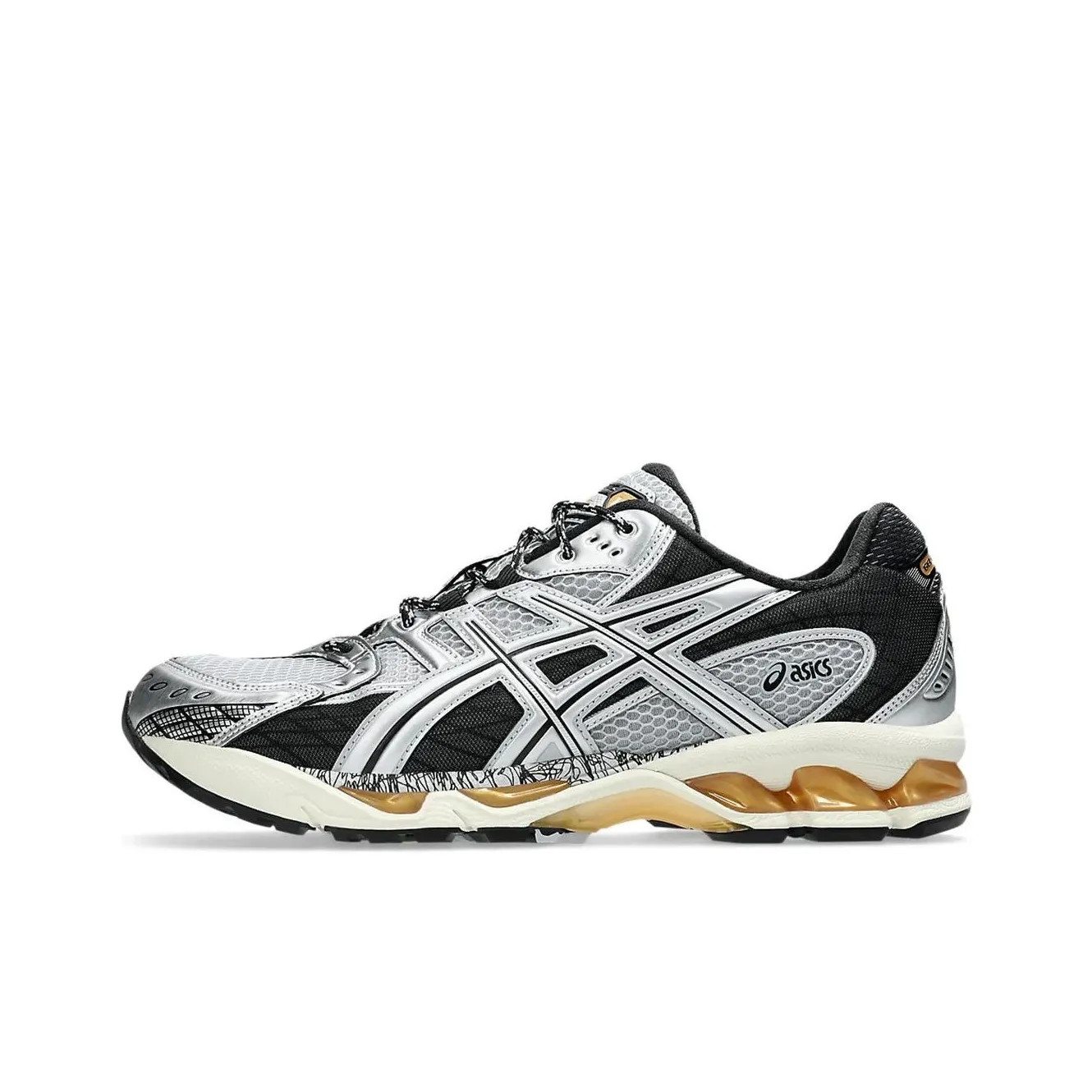 Asics GEL Nimbus 10.1 Abrasion Resistant Low Top Running Shoes Unisex Silver Black Brown