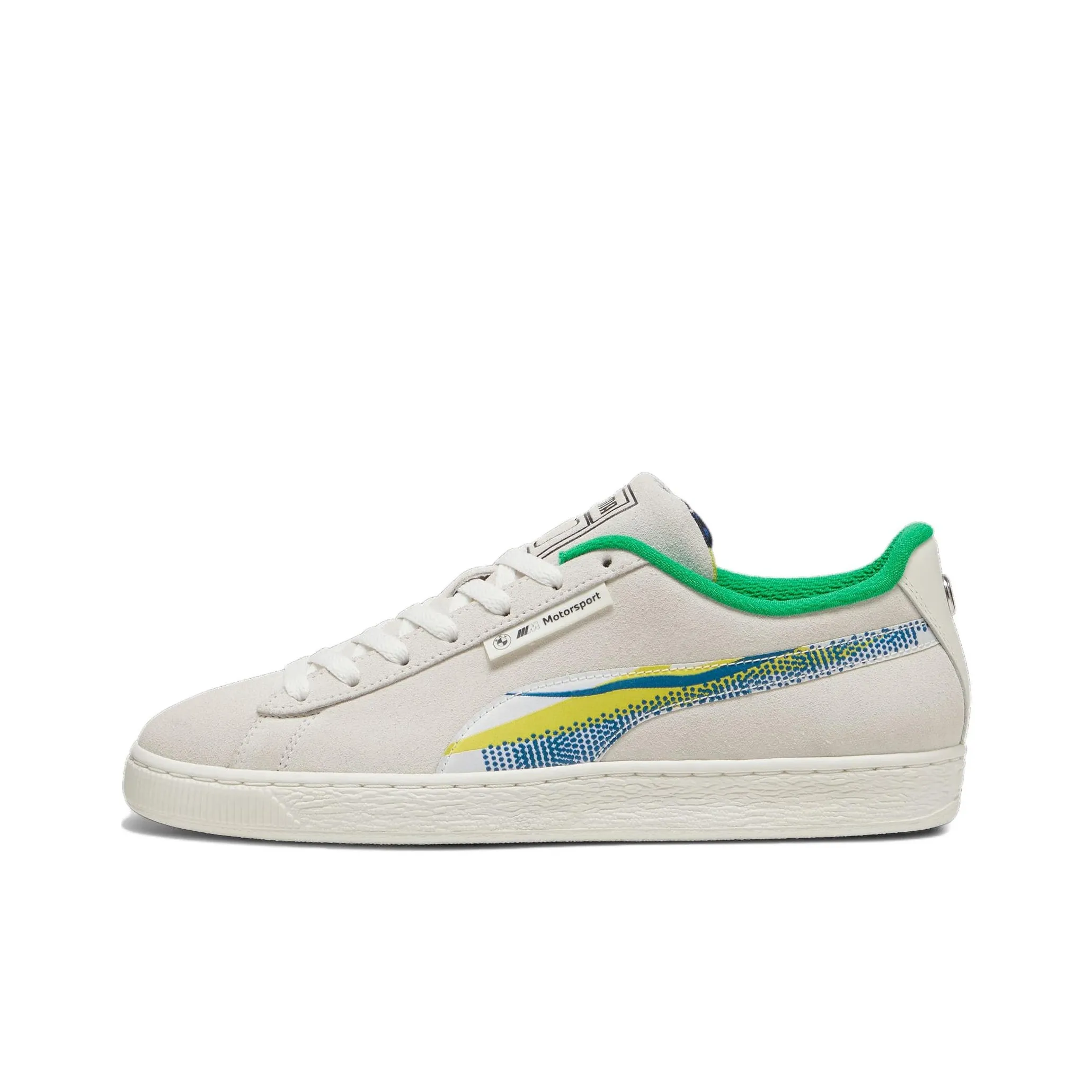 PUMA BMW M Motorsport Cushioning, Wear Resistant Low Top Skateboard Shoes Men's Gray Green Blue